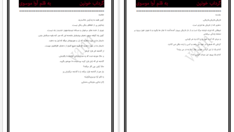 دانلود پی دی اف کتاب گرداب خونین آوا موسوی PDF