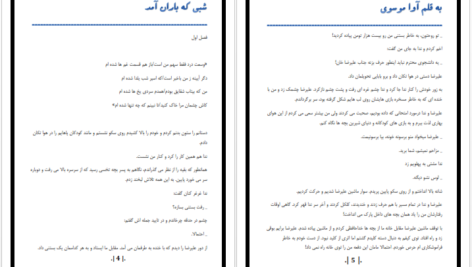 دانلود پی دی اف کتاب شبی که لاران آمد آوا موسوی PDF 