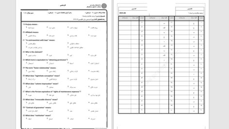 دانلود پی دی اف کتاب نمونه سوالات ترجمه مکاتبات و اسناد PDF