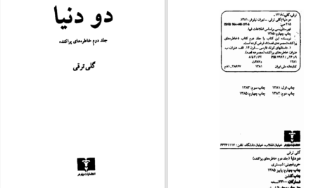 دانلود پی دی اف کتاب دو دنیا گلی ترقی PDF