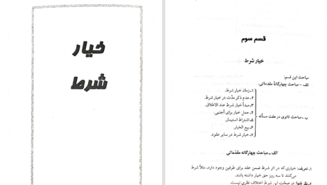 دانلود پی دی اف کتاب تلخیص کتاب الخیارات مسلم قلی پور PDF