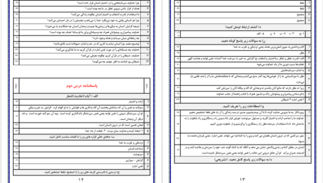 دانلود پی دی اف کتاب نمونه سوالات دین و زندگی 1 PDF