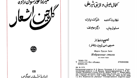 دانلود پی دی اف کتاب گلچین اشعار میرزا تورسون زاده PDF