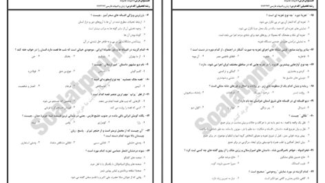 دانلود پی دی اف کتاب نمونه سوال ادبیات عامیانه PDF