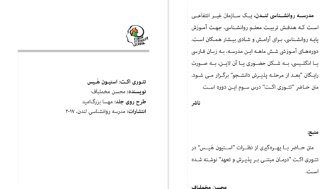 دانلود پی دی اف کتاب تئوری اکت PDF