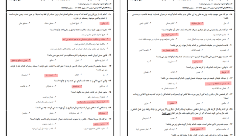 دانلود پی دی اف سوالات قواعد فقه 1 دانشگاه پیام‌نور PDF