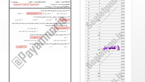 دانلود پی دی اف سوالات قواعد فقه 1 دانشگاه پیام‌نور PDF